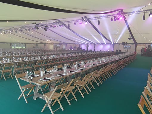 Clearspan Marquee seating 300 guests Clearspan Marquee seating 300 guests
